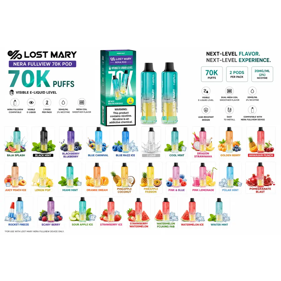 Lost Mary Nera Fullview 70K Pod at Smoke Liquor 247 — best cheap smoke shop near me & Disney Springs Orlando, 24/7 delivery