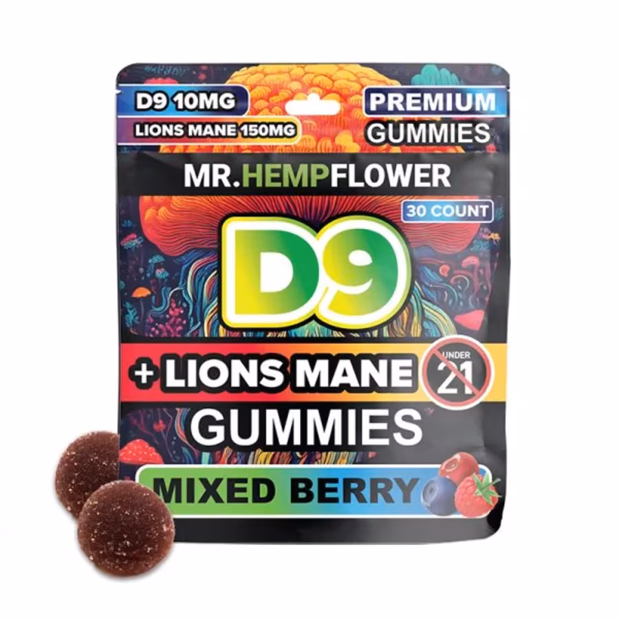 Mr. Hemp Flower D9 + Lion's Mane Gummies 10mg (30-Count) product photo — 535 Smoke Shop Orlando, 24/7 smoke shop near me with smoke shop delivery