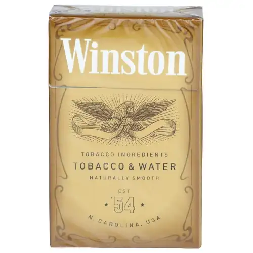 The 407 Spot — Winston Gold King Size Naturally Smooth Cigarettes (Box) - 20 Count (Winston, UPC 00090500000594).