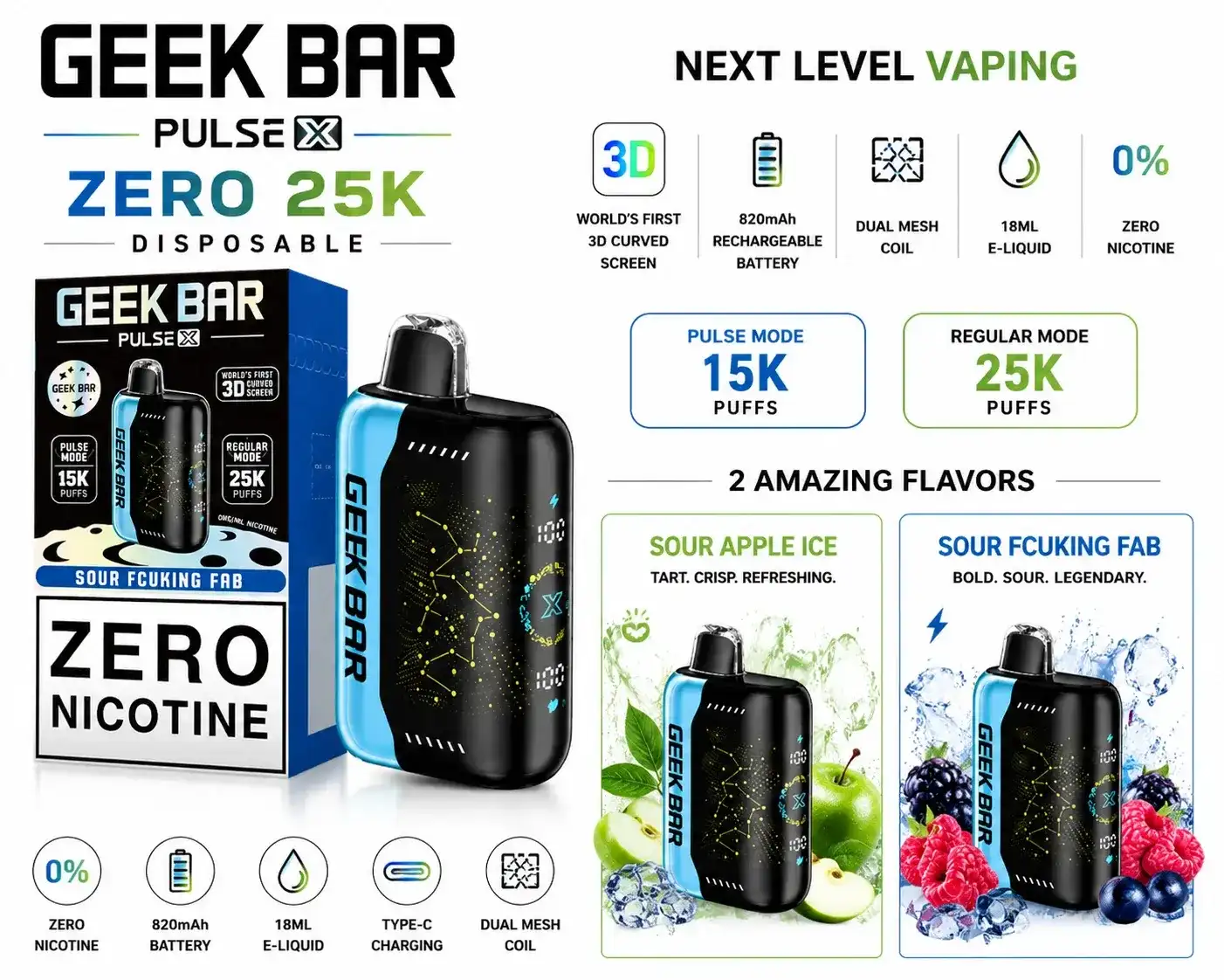 The 407 Spot — Geek Bar Pulse X Zero 25K.