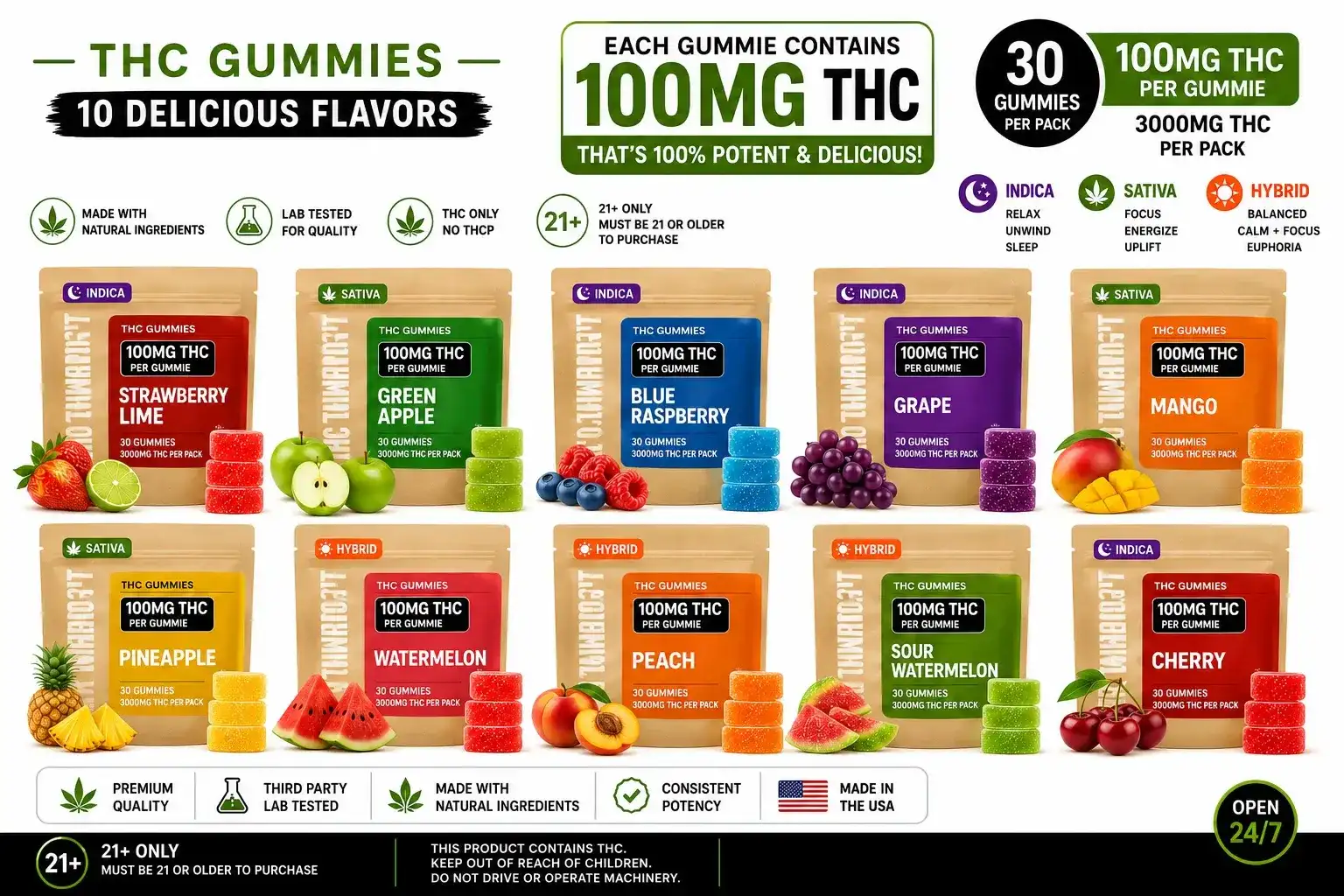 The 407 Spot — Mr. Weedzy THC Gummies 100mg.