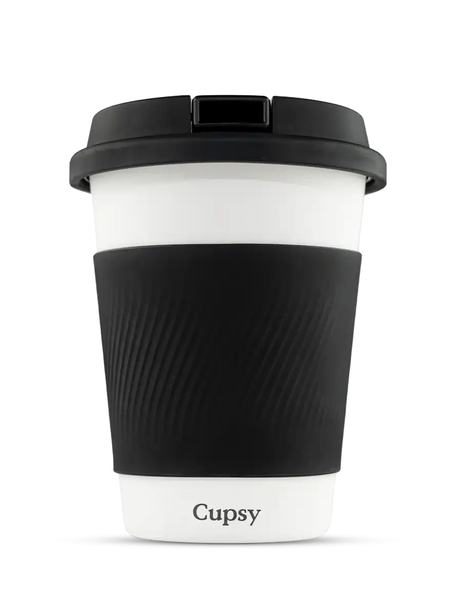 Puffco Cupsy Discreet Stainless Steel Coffee Cup Water Pipe in Black at The 407 Spot Orlando