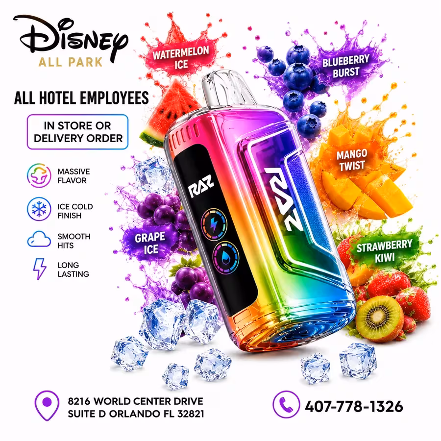 RAZ TN9000 Disposable Vape at 535 Smoke Shop — best cheap smoke shop near me & Disney Springs Orlando, 24/7 smoke shop delivery