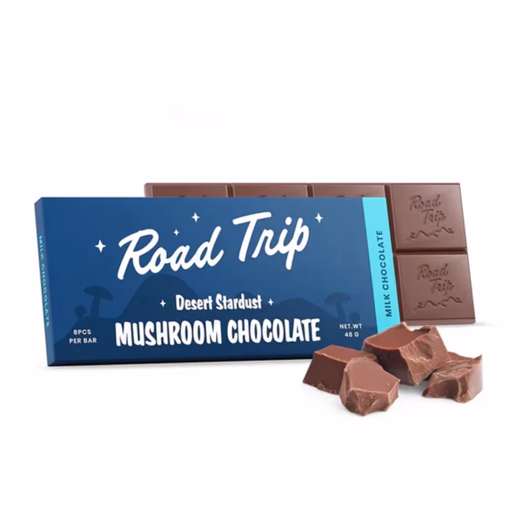 Road Trip Desert Stardust Mushroom Chocolate Bars at 535 Smoke Shop — best cheap smoke shop near me & Disney Springs Orlando, 24/7 smoke shop delivery